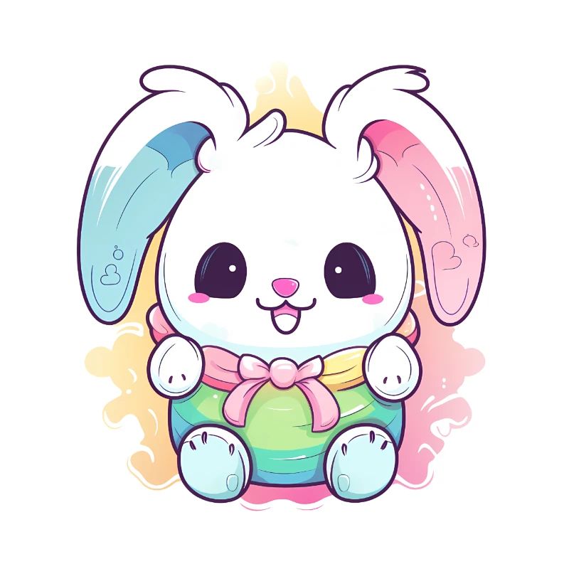 Easter Bunny Blue Pink