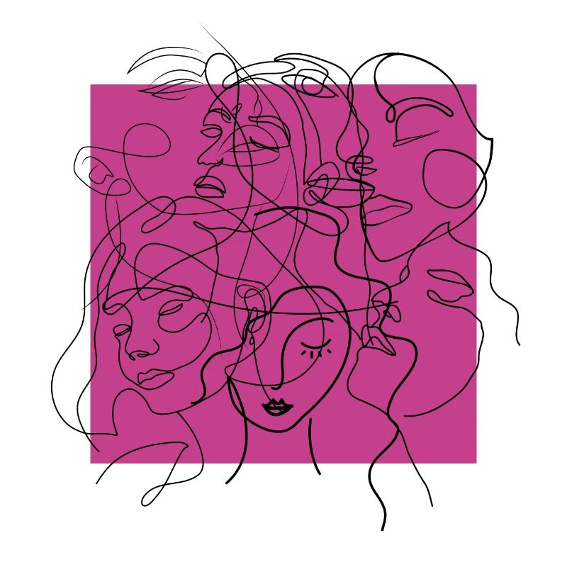 Gesichtslinie rosa