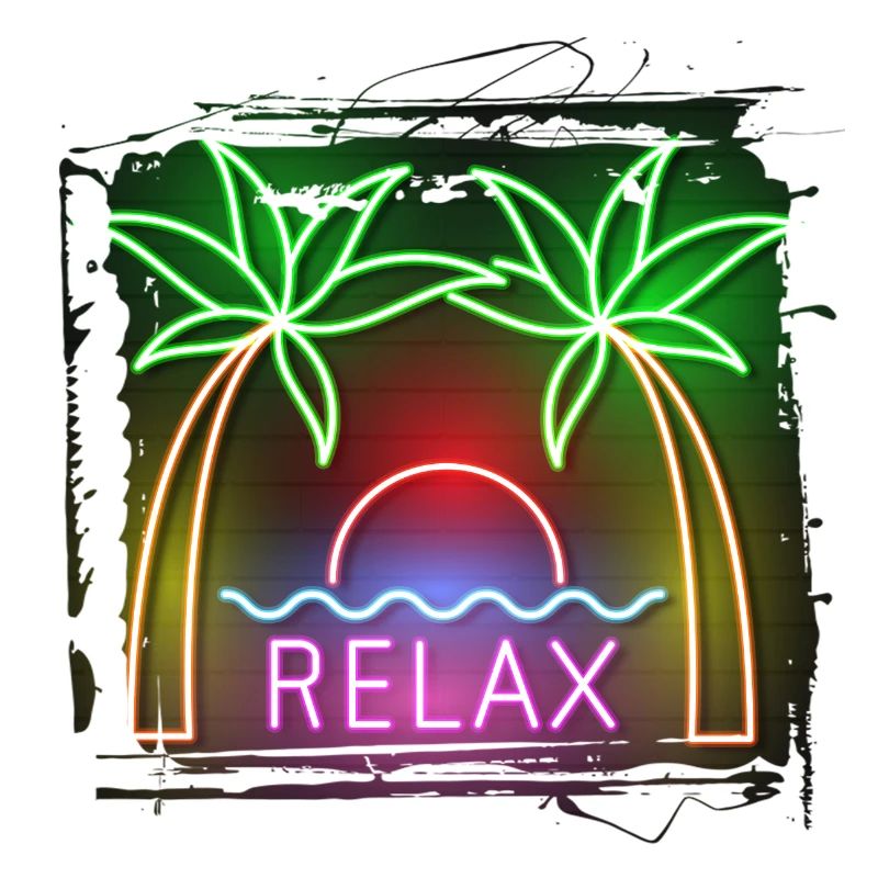 summer beach beach retro sea neon light eng