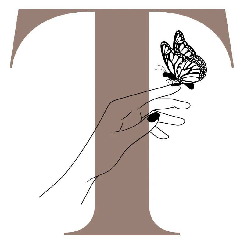 letter n magic butterfly
