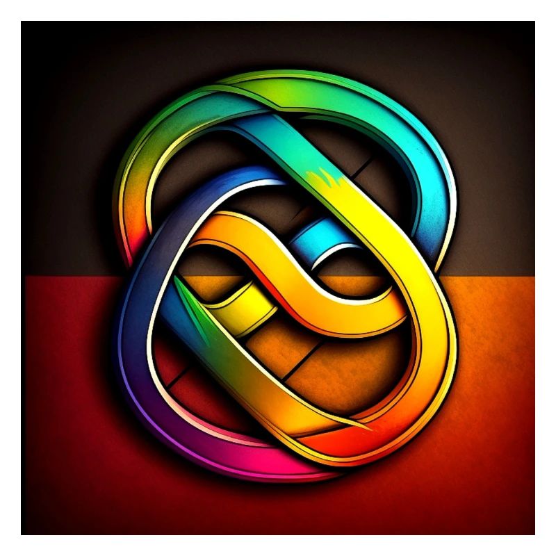 Bunte Formen im Regenbogen Farben Stil