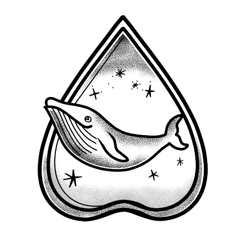 Ouija planche pointer Baleine et étoiles