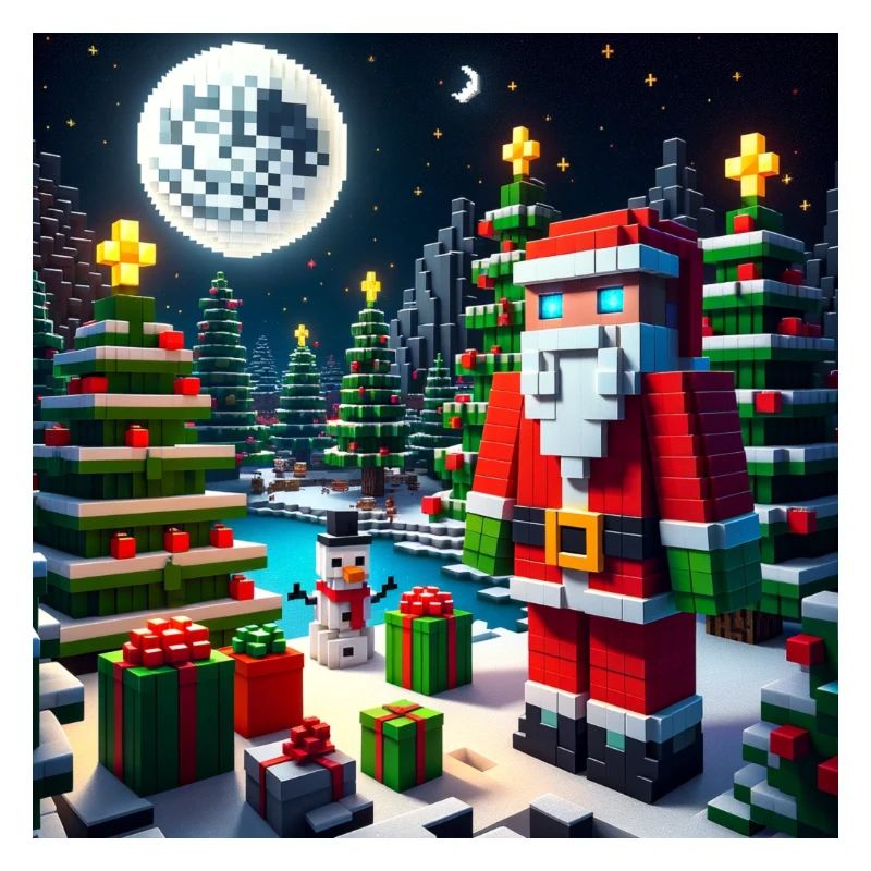 Père Noël dans le style pixel