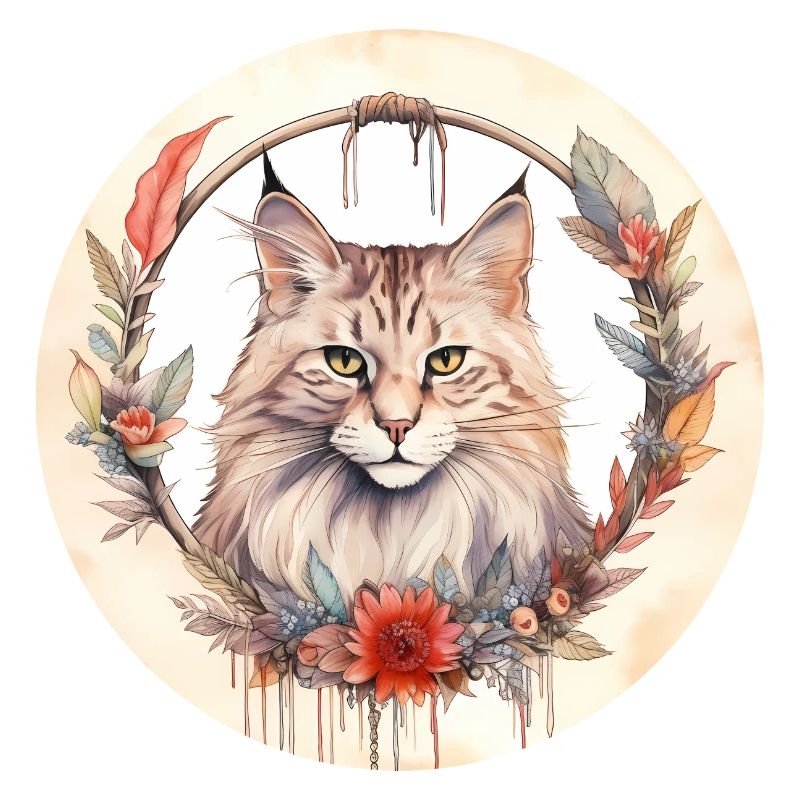 Chat des forêts norvégiennes Style Boho, chats d’amour