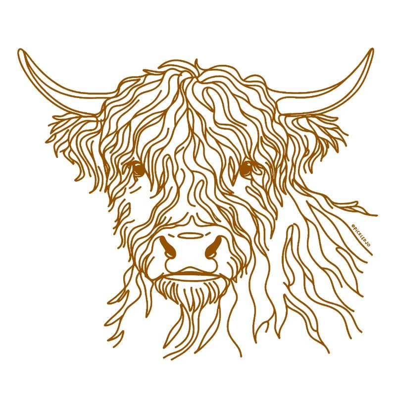 Doodle de vache poilue