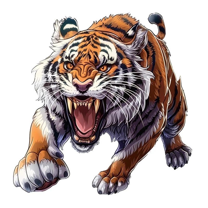 Proud tiger in attack mode