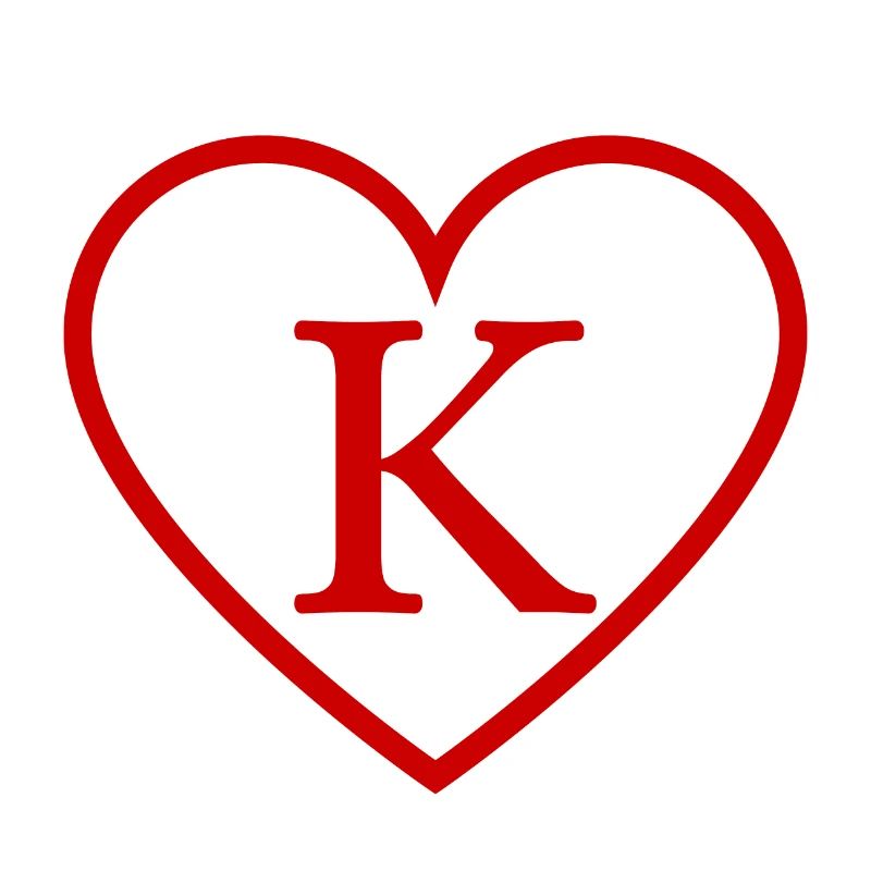 Buchstabe k Rotes Herz