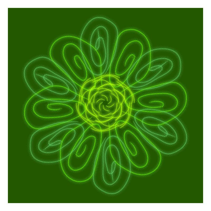 Fleur verte abstraite