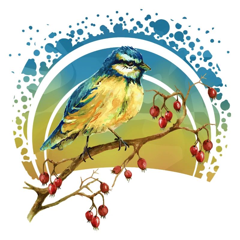 Bunter Vogel