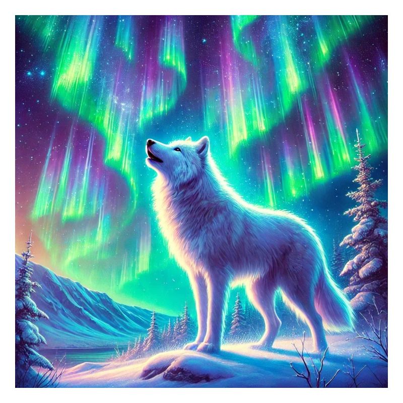 Wolf Aurora Borealis