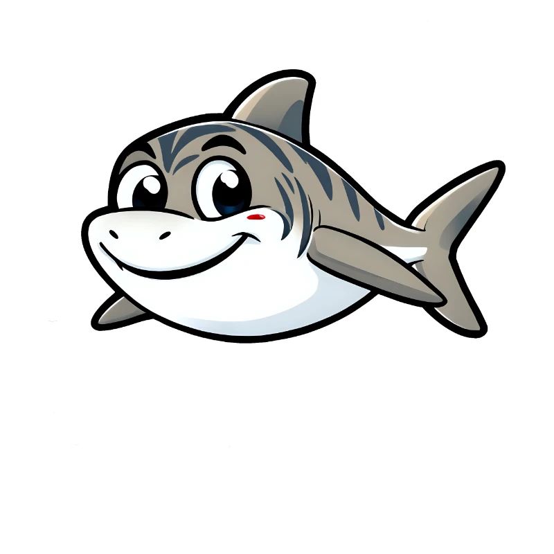 Requin de dessin animé joyeux