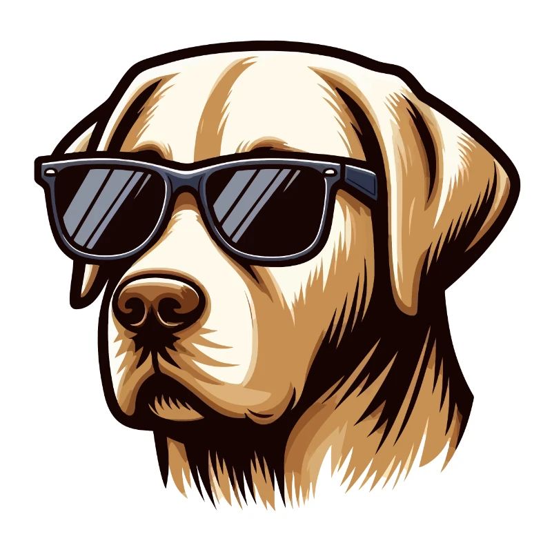 Cool Labrador Dog Head