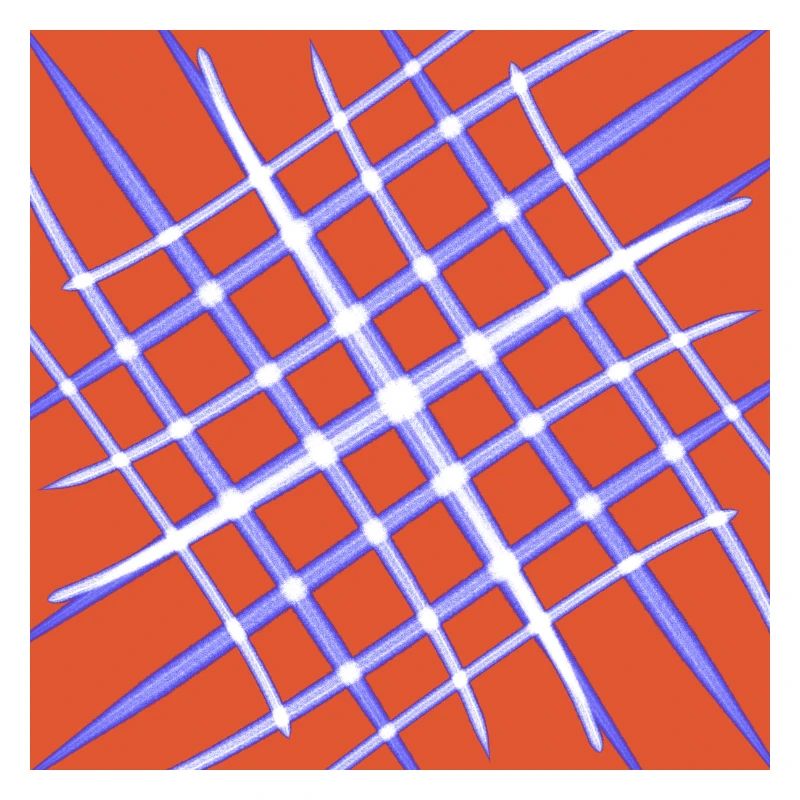 Grid pattern in white and blue