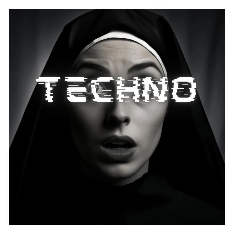 Surprised Techno Nun Design - Ready to Rave