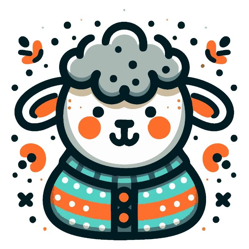 Mouton mignon dans un pull