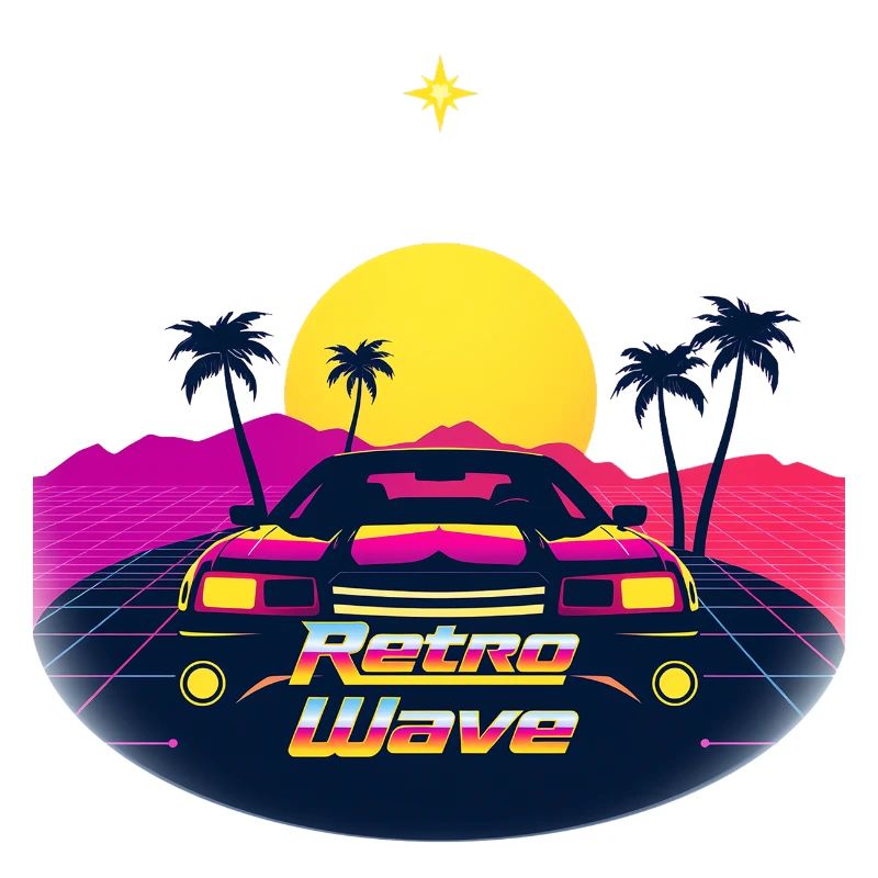 “Retro Wave” Sunset Graphic