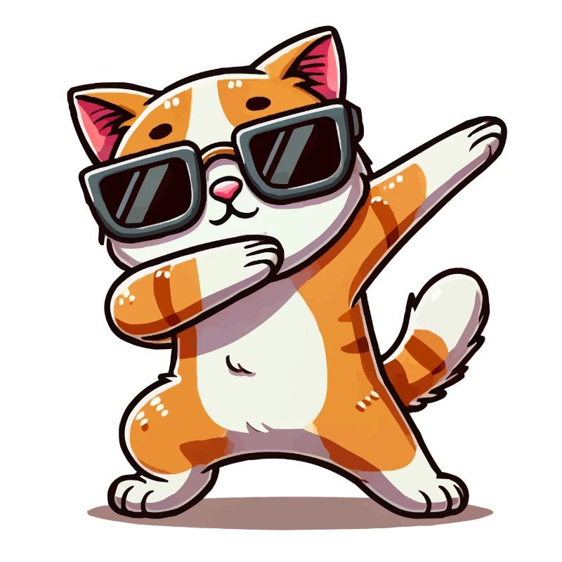 chat bande dessinée dabbing