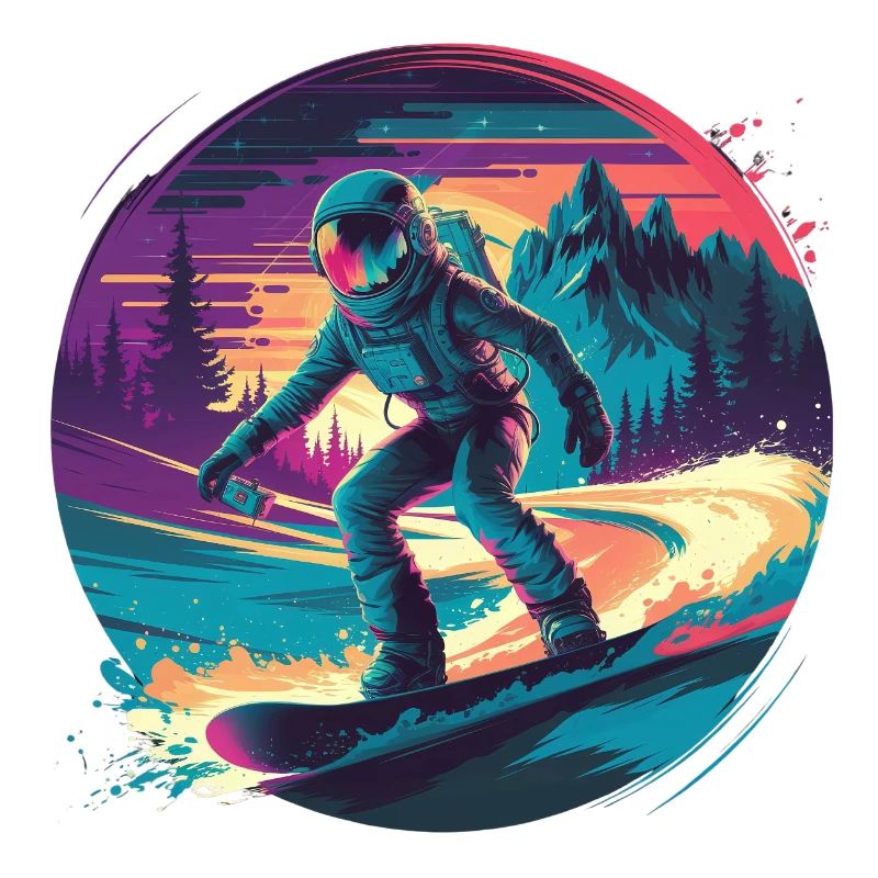 580s Snowboarding