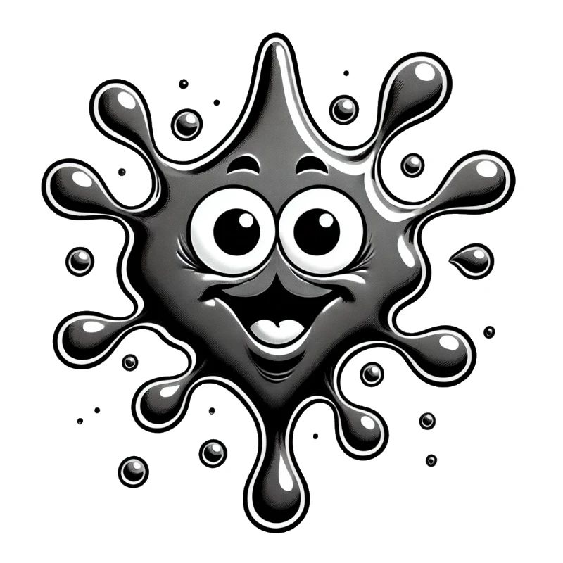 Ink stain with face