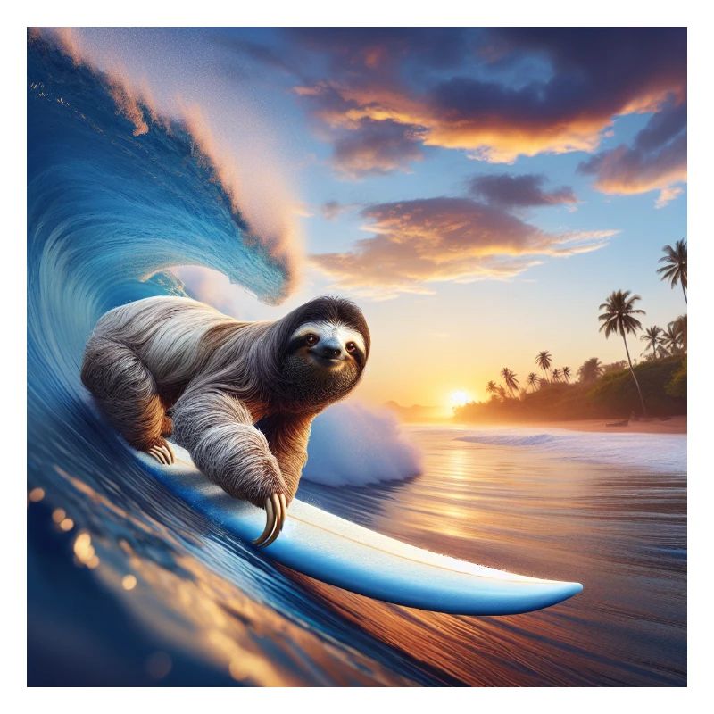 Faultier Wanderer Surfer