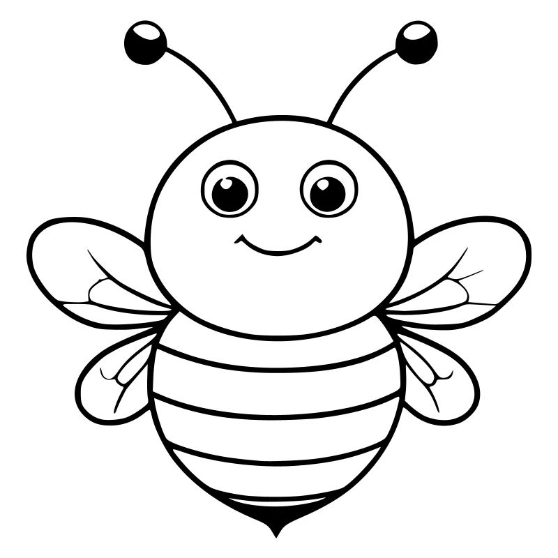 Chubby bee as vector illustration