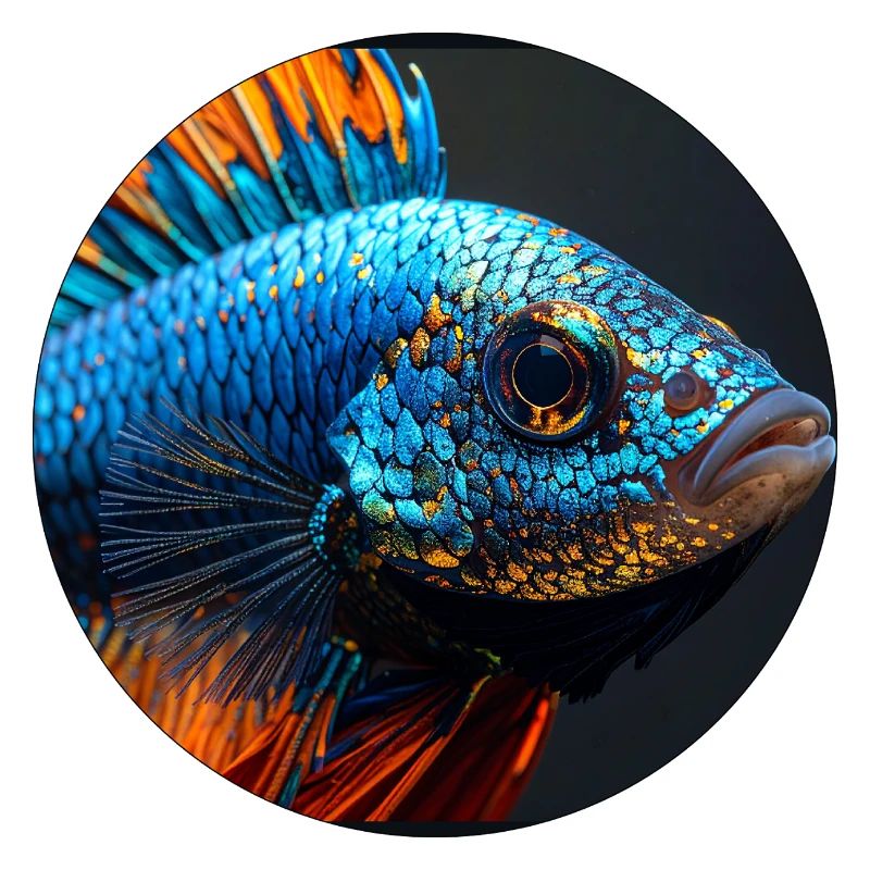 Fish,colorful,sequins,glitter,blue