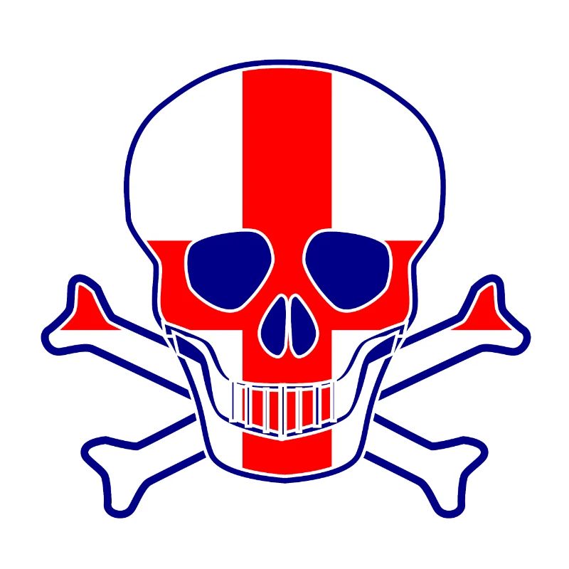 Crâne de drapeau de l'Angleterre