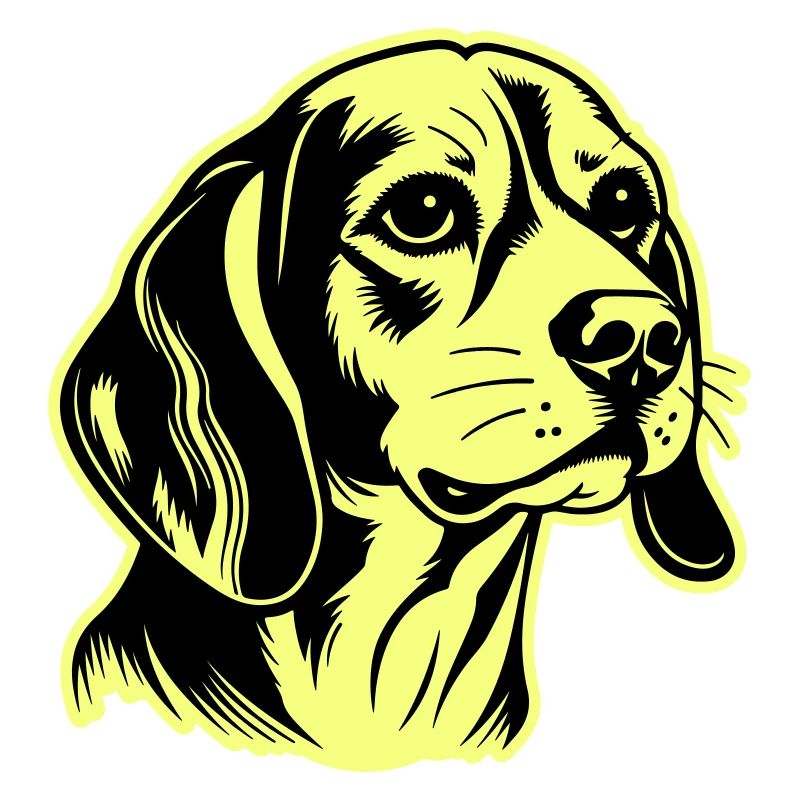 Tête de chien Beagle