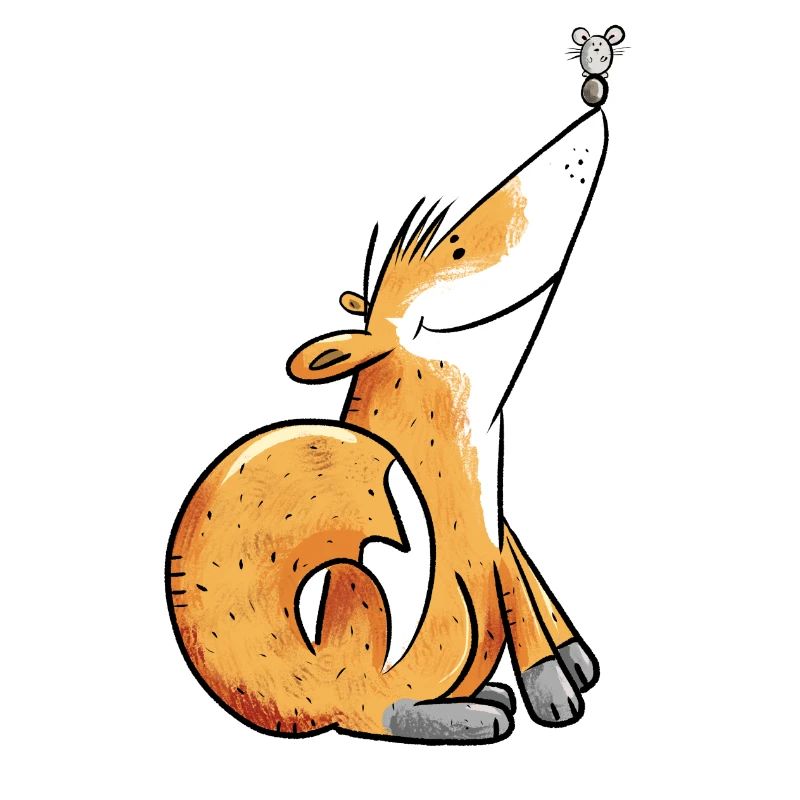 Fuchs Und Maus Comic Tiermotiv Fun Kinder Geschenk