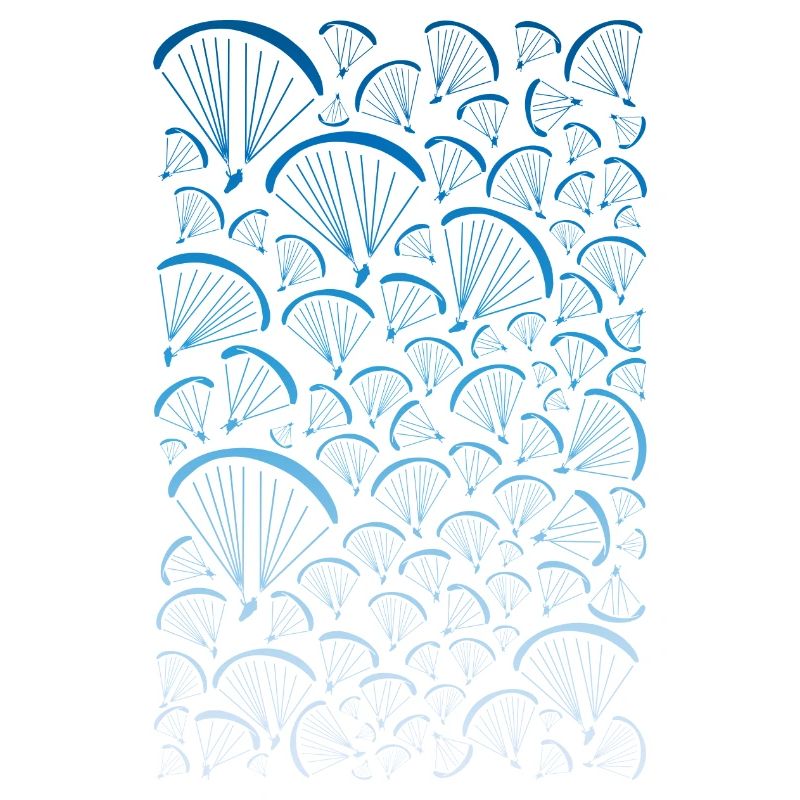 Paragliders gradient white blue