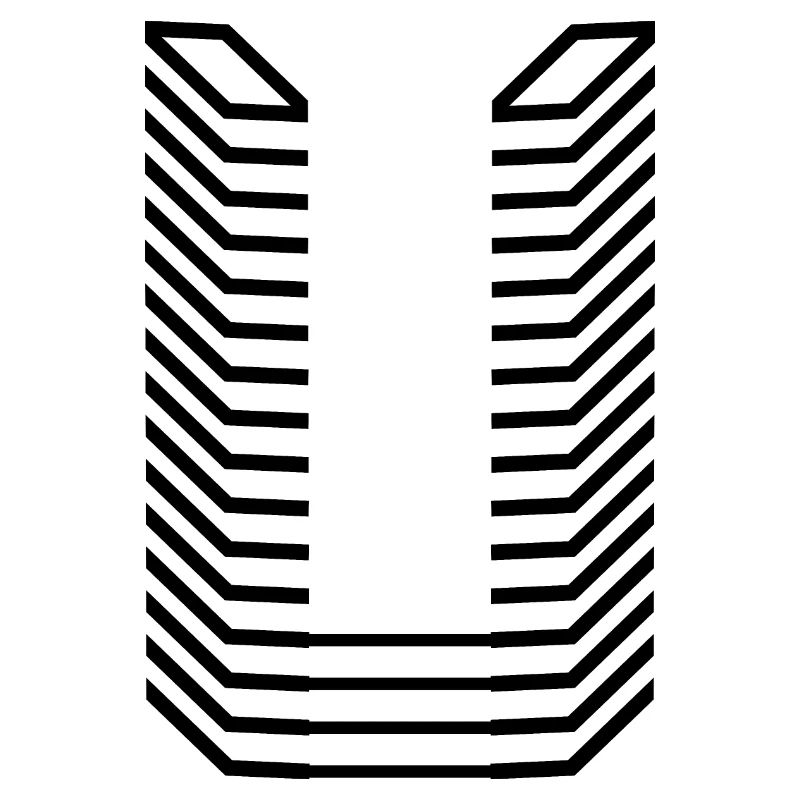 Conception unique du logo Letter U