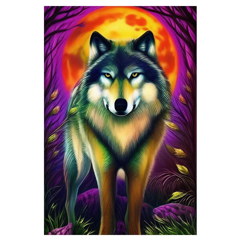 Wolf und Mond