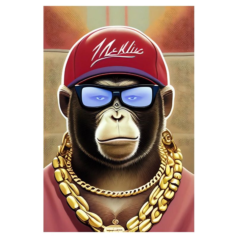 Cool monkey with sunglasses