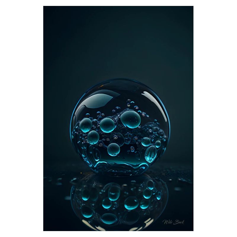 Blasen in einer Blase cyan 1