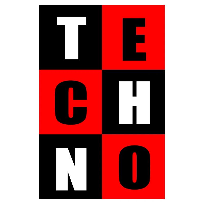 Rouge techno et noir