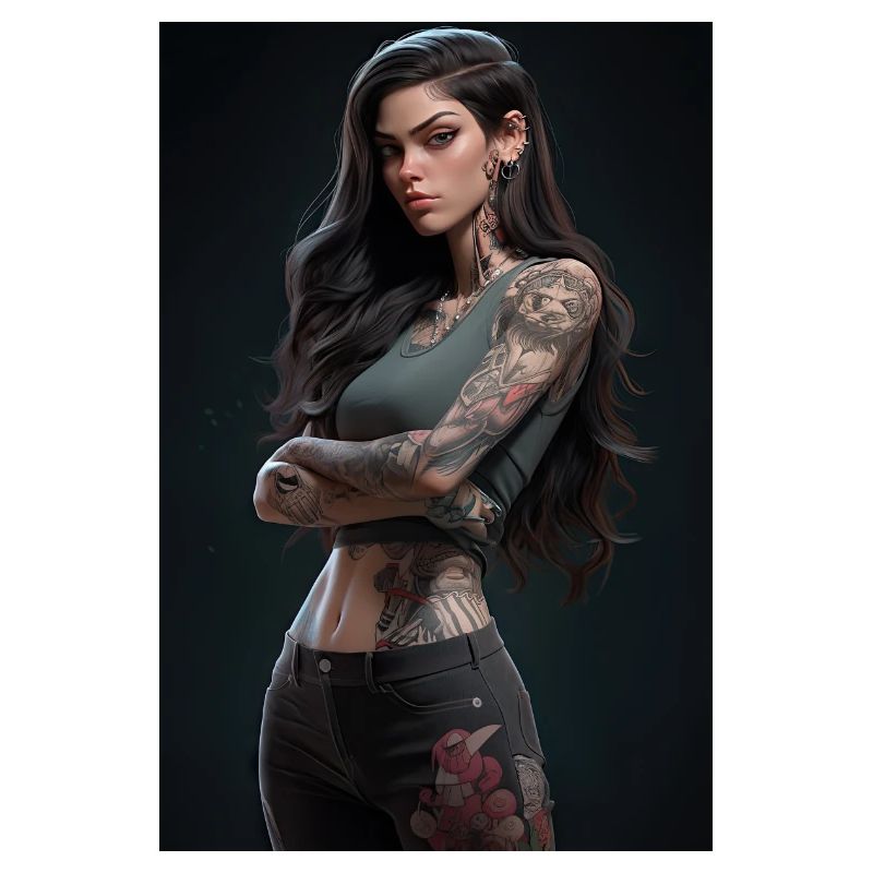 Ink Warrior: Anime Beauty Unleashed with Daring