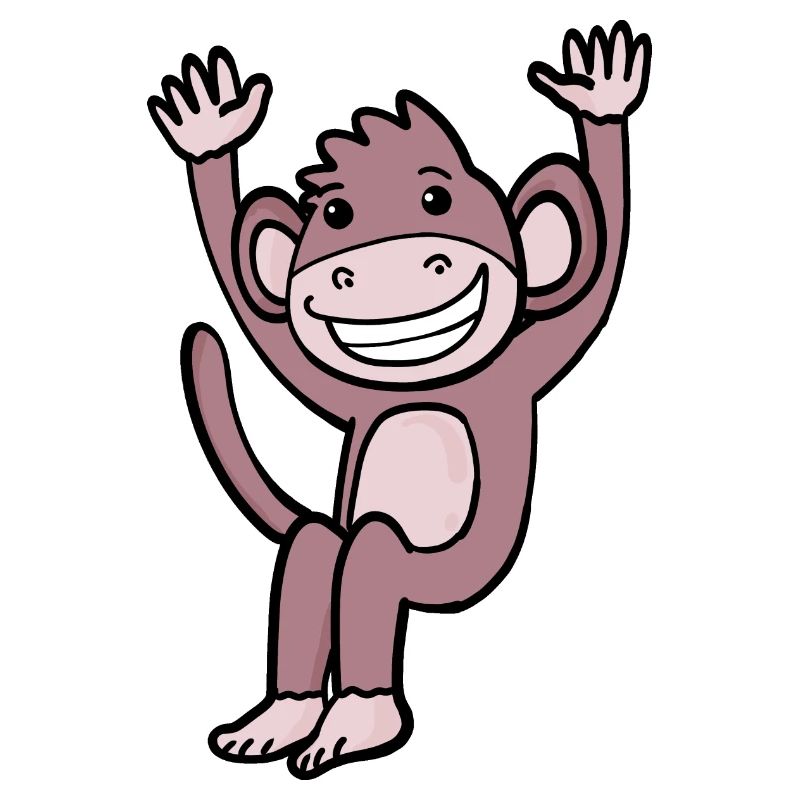 Mignon singe qui rit
