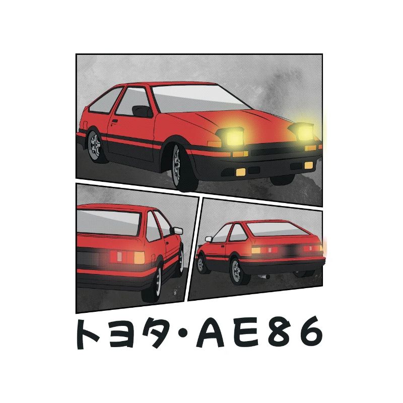 LAVA RED CAR COMIC / POP UP HEADLIGHTS HATCHBACK