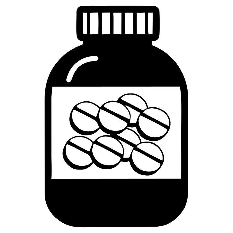 Pot de pilules pour pharmacie