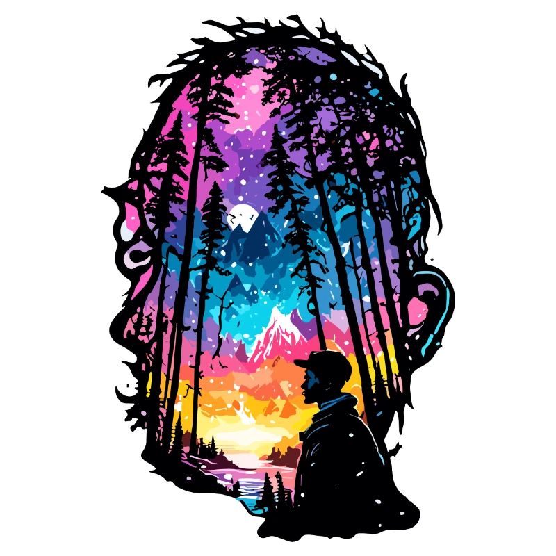 Silhouette / Forest / Portrait / Trees / Person