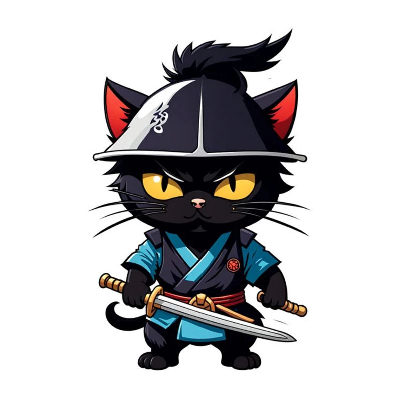 Ninja Katze - Samurai Kätzchen