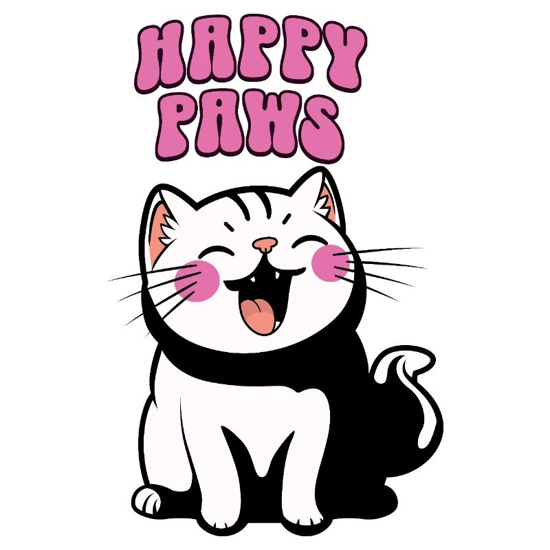 Le chat heureux, chat cute