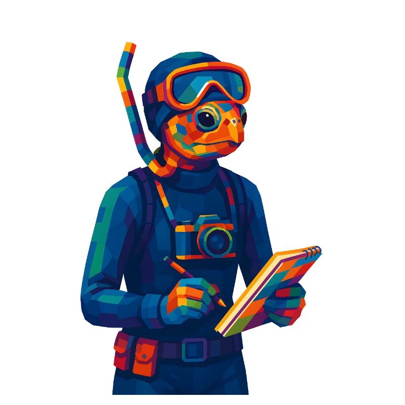WPAP Polygon Style Animals - Marine Biologist