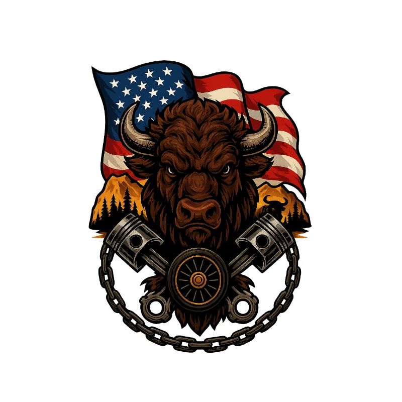 Bison Rider – Wilder Biker-Geist