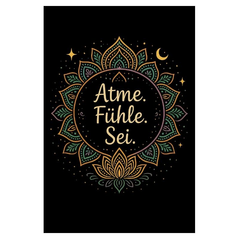 Mandala de fleurs avec devise spirituelle