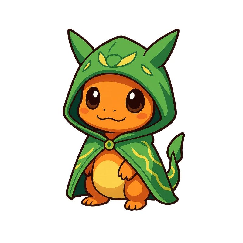 Petit dragon en cape de sorcier