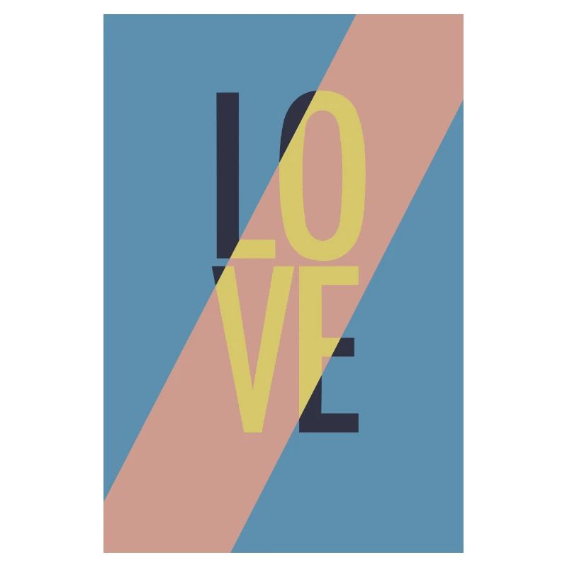 Message d’amour moderne avec design abstrait