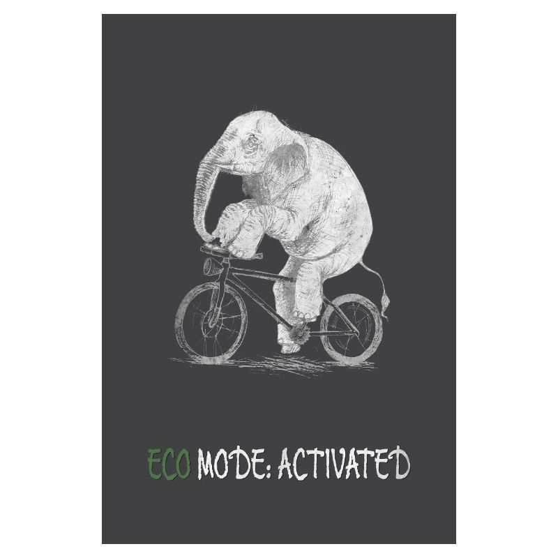 Éléphant activé par le mode éco sur un vélo