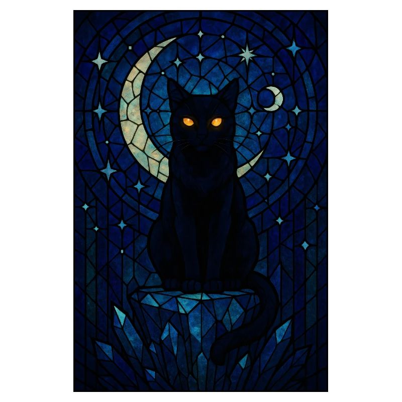 Moonlit Night Cat Magic