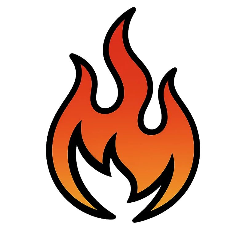 Flame Fiery Gradient Warm
